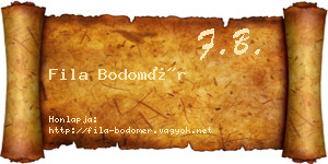 Fila Bodomér névjegykártya